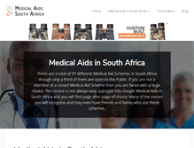 Tablet Screenshot of medicalaidsinsouthafrica.com